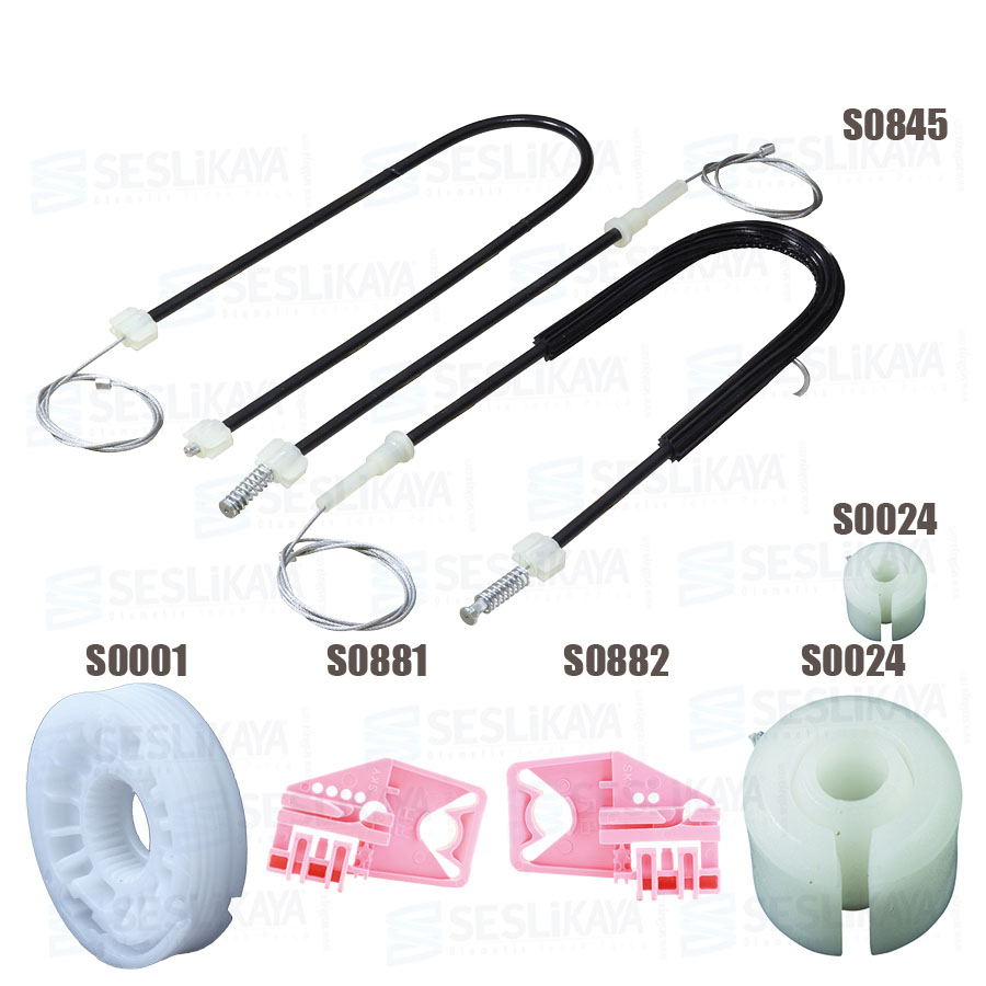 SET CAVO REGOLATORE FINESTRA ANTERIORE DESTRO