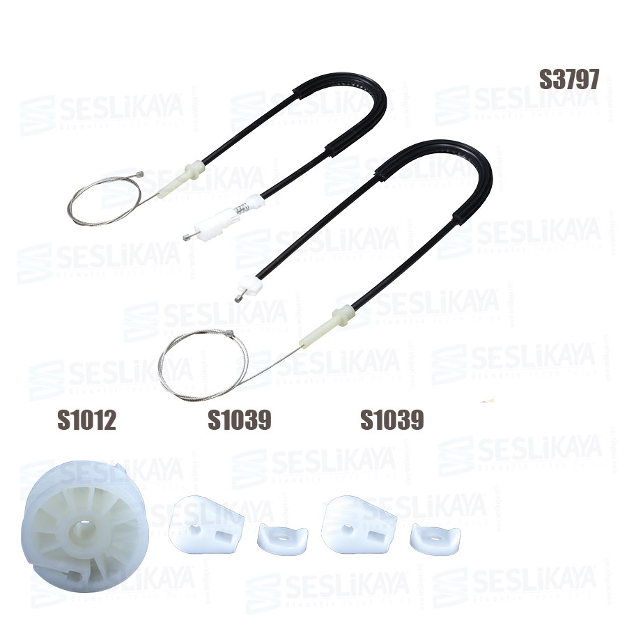 KIT CABLE DE LEVE-VITRE ARRIÈRE DROIT