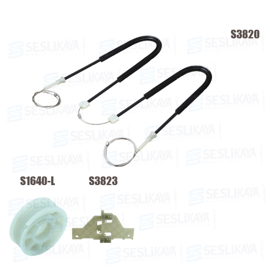 KIT CABLE LEVE-VITRE AVANT GAUCHE
