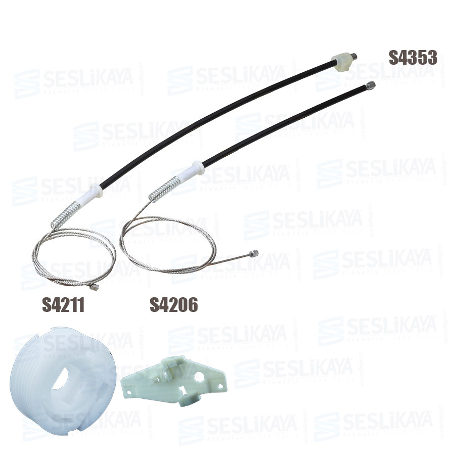 WINDOW REGULATOR CABLE FRONT LEFT SET